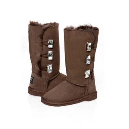 kids 3 button ugg boots with swarovski elements