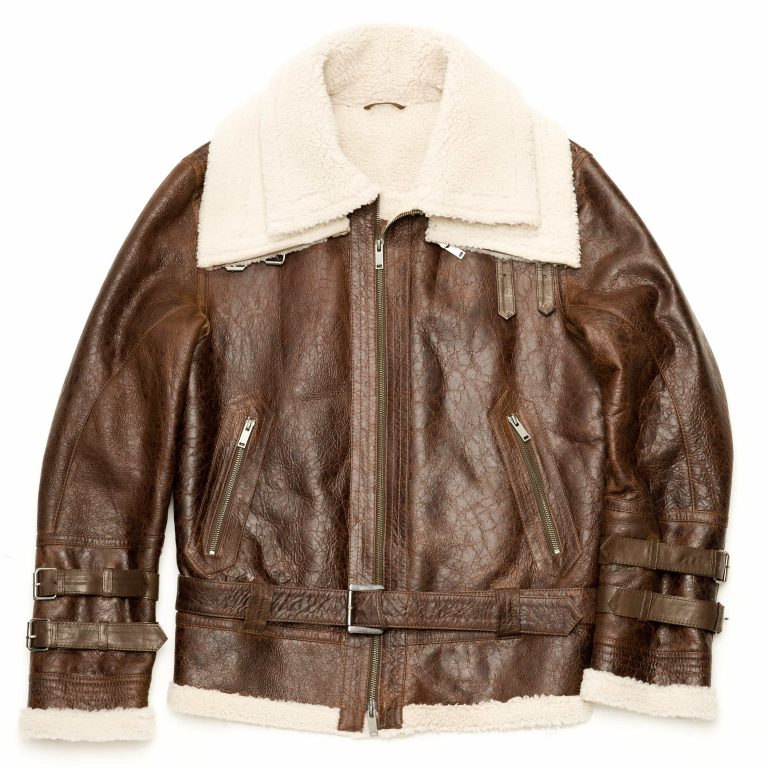 Mens Bomber Pilot WW2 Shearling Jacket - Fashion Deals